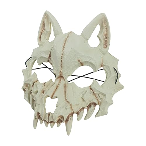 Vbnuyhim Tierknochenmaske - Wolf Schädel Gruselige Maske Kopfbedeckung | Horror Kostüm Requisiten für Festivals, Spukhäuser, Aufführungen, Cosplay Vbnuyhim Tierknochenmaske - Wolf Schädel Gruselige Maske Kopfbedeckung | Horror Kostüm Requisiten für Festivals, Spukhäuser, Aufführungen, Cosplay von Vbnuyhim