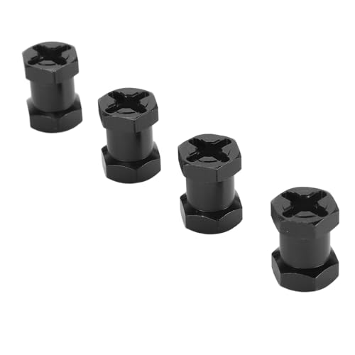 Vcedas 4 Stück RC-Rad-Sechskant-Abstandshalter 12 Mm Ferngesteuertes Auto Universal-Nabenverlängerungen 17 Mm Länge (Schwarz) von Vcedas