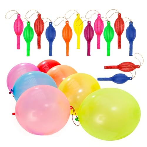 10/20 Stück bunte Bounce Ballons, Stanzballons mit Gummibändern, Griff, verdickter Ballon, Kinder, Outdoor-Spielzeug 10/20 Stück bunte Bounce Ballons, Stanzballons mit Gummibändern, Griff, verdickter Ballon, Kinder, Outdoor-Spielzeug von Vdaxvme