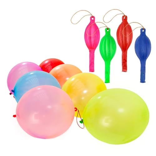 10/20 Stück bunte Bounce Ballons, Stanzballons mit Gummibändern, Griff, verdickter Ballon, Kinder, Outdoor-Spielzeug 10/20 Stück bunte Bounce Ballons, Stanzballons mit Gummibändern, Griff, verdickter Ballon, Kinder, Outdoor-Spielzeug von Vdaxvme