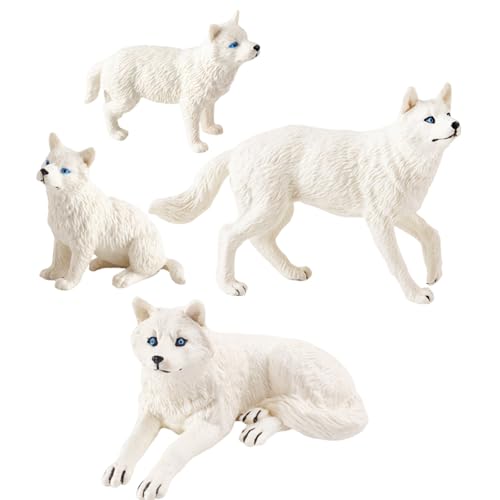 4 PCs Realistische Schneewolf Modell Kits Für Wissenschaftsausstellungen Und Heimdekore Für Wildtierbiologie Pädagogen 4 PCs Realistische Schneewolf Modell Kits Für Wissenschaftsausstellungen Und Heimdekore Für Wildtierbiologie Pädagogen von Vdaxvme