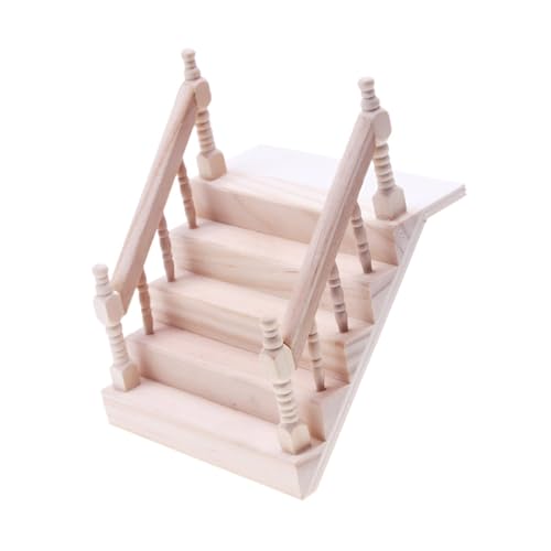 Elegante stabile Massivholz-Treppe mit Handlauf für Puppenhäuser, Dekoration, Maßstab 1, 12, Modell für den täglichen Gebrauch Elegante stabile Massivholz-Treppe mit Handlauf für Puppenhäuser, Dekoration, Maßstab 1, 12, Modell für den täglichen Gebrauch von Vdaxvme