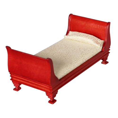 Handgefertigtes 1/12 Skala Holzminiatur Einzelbettmodellfigur Für Dollhouses Enthusiasten Und Sammlerszene Dekore von Vdaxvme