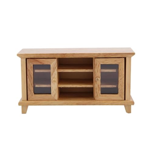 Mehrzweckpuppenhäuser 1 12 Miniaturstallie Holz TVS Schrank Mit Doppel Tür Designs Für Realistische Dekoration Mehrzweckpuppenhäuser 1 12 Miniaturstallie Holz TVS Schrank Mit Doppel Tür Designs Für Realistische Dekoration von Vdaxvme