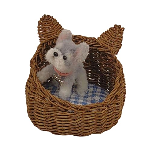 Miniaturpuppenhäuser Gewebte Haustierbett Korb 1/12 Skala Für Puppenhäuser Playset Hundebett Punnet Rattan Punnet Miniaturpuppenhäuser Gewebte Haustierbett Korb 1/12 Skala Für Puppenhäuser Playset Hundebett Punnet Rattan Punnet von Vdaxvme