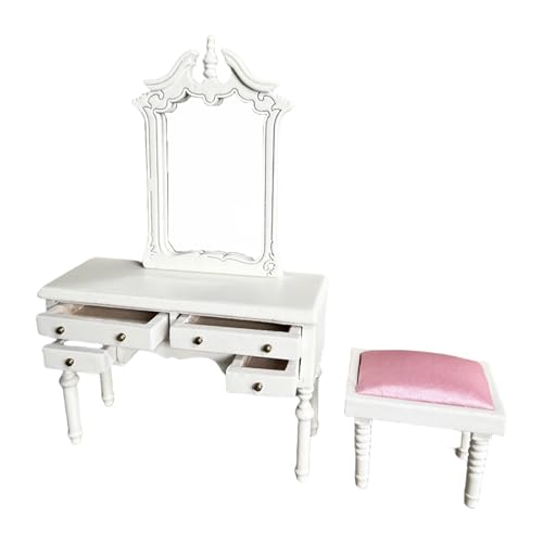 Miniaturpuppenhäuser Waschtisch Und Stuhl Für 1/12 Realistische Stuhlverkleiderungstisch Dollhouses Miniature Miniaturpuppenhäuser Waschtisch Und Stuhl Für 1/12 Realistische Stuhlverkleiderungstisch Dollhouses Miniature von Vdaxvme