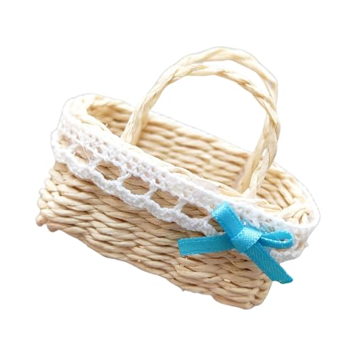 Realistischer Gewebter Korb Für Dollhouses Decors Und Spielkörbe Für Puppenhäuser Wickerwork 1/12 Skala Möbel von Vdaxvme