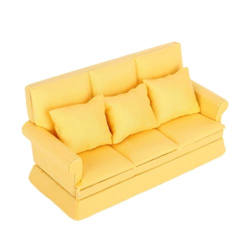 Schlafzimmer Dreisitzsofa Helles Sofa Miniaturmöbel Modell Dolls Houses Couch Accessoire Realistic Playset 1:12 Schlafzimmer Dreisitzsofa Helles Sofa Miniaturmöbel Modell Dolls Houses Couch Accessoire Realistic Playset 1:12 von Vdaxvme