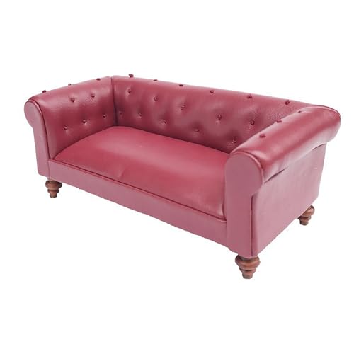 Schlafzimmer Ledersofa Miniaturmöbelmodell Accessoires Rollenspiel Möbel Dunkle Couch Dollhouses Schlafzimmer Ledersofa Miniaturmöbelmodell Accessoires Rollenspiel Möbel Dunkle Couch Dollhouses von Vdaxvme