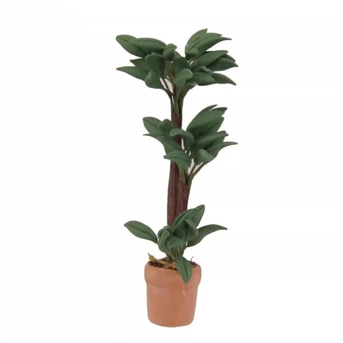 Vdaxvme 1/12 Skala Miniaturpuppenhouses Pflanze Brazilwood Money Tree Topfpflanze Für Dollhouses Gartenszene Display Dekoration von Vdaxvme
