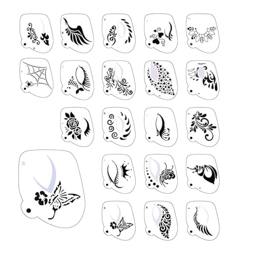 Vdaxvme 20pcs/Pack Gesichtsbemalungsschablonen Für Kinder Geburtstagsfeierlichkeiten Maskerade Temporäre Make Up Schablonen Für Kinder von Vdaxvme
