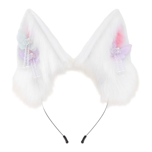 Vdaxvme Fursry Tierische Ohrhaarband Kunstpelz Anime Maid Hairhoop Für Halloween Kostüm Themenereignis von Vdaxvme