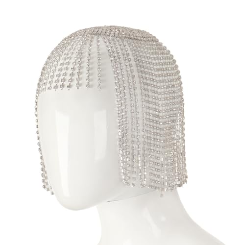 Vdaxvme Glitzernde Kopfkette, Hut für Nachtclub, Maskerade, Party, Haarkette, Karneval, Kopfschmuck, formelle Haarverzierung Vdaxvme Glitzernde Kopfkette, Hut für Nachtclub, Maskerade, Party, Haarkette, Karneval, Kopfschmuck, formelle Haarverzierung von Vdaxvme