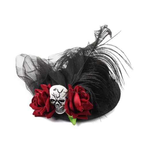 Vdaxvme Halloween Halloween Schädel Hut Haarspangen Gothik Cosplay Haarspange Kostüm Partys Haarnadel Zubehör für Partys Vdaxvme Halloween Halloween Schädel Hut Haarspangen Gothik Cosplay Haarspange Kostüm Partys Haarnadel Zubehör für Partys von Vdaxvme