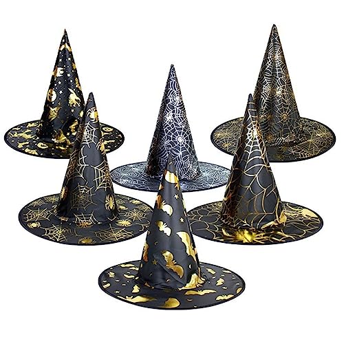 Vdaxvme Halloween Hexenhut Party Zylinder Frauen Zauberer Hut Unisex Hexenkappe Cosplay Kostüm weiblich Urlaub Kopfschmuck Vdaxvme Halloween Hexenhut Party Zylinder Frauen Zauberer Hut Unisex Hexenkappe Cosplay Kostüm weiblich Urlaub Kopfschmuck von Vdaxvme