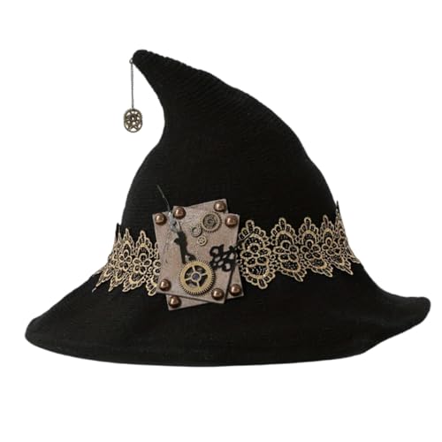 Vdaxvme Halloween-Hexenhut für Kinder und Erwachsene, Halloween-Party, Cosplay, Kostüm, Requisiten, Hexenhut für Halloween-Party Vdaxvme Halloween-Hexenhut für Kinder und Erwachsene, Halloween-Party, Cosplay, Kostüm, Requisiten, Hexenhut für Halloween-Party von Vdaxvme