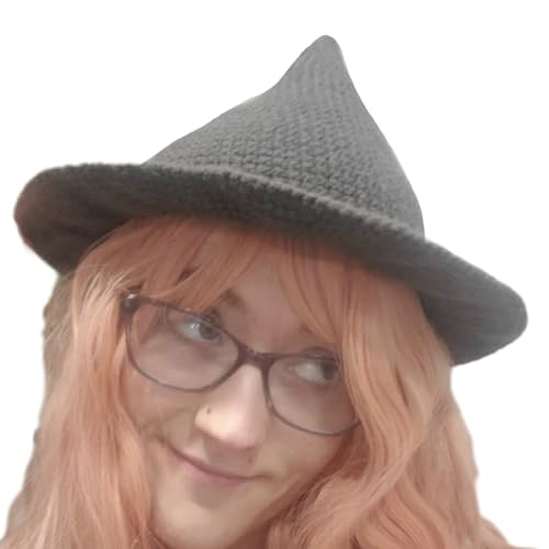 Vdaxvme Halloween-Strick-Hut, Festival, Party, Hut, Zaubererhut, Unisex, Hexenkappe, Cosplay, Kostüm, weiblicher Feiertagskopfschmuck Vdaxvme Halloween-Strick-Hut, Festival, Party, Hut, Zaubererhut, Unisex, Hexenkappe, Cosplay, Kostüm, weiblicher Feiertagskopfschmuck von Vdaxvme