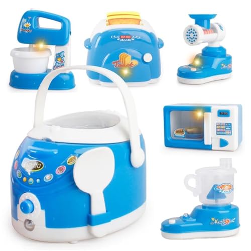 Vdaxvme Interaktive Spielzeugküchengeräte Für Kinder 6 Teile Mit Elektromixern Herd Reiskocher Für Mädchen Und Jungen Vdaxvme Interaktive Spielzeugküchengeräte Für Kinder 6 Teile Mit Elektromixern Herd Reiskocher Für Mädchen Und Jungen von Vdaxvme