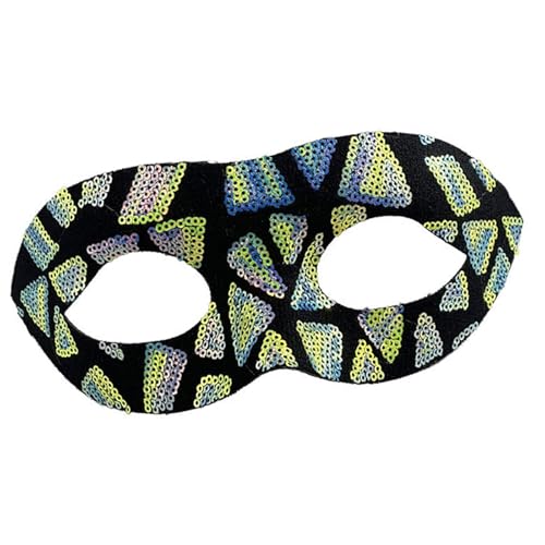 Vdaxvme Maskerade Venezianerparty Halloween Kostüm Karneval für Damen Herren Pailletten halbes Gesicht Auge von Vdaxvme