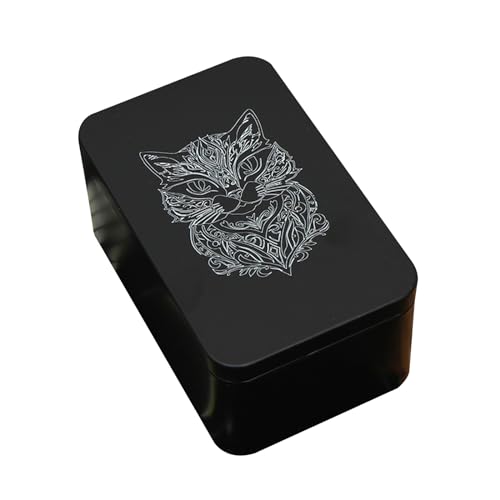 Vdaxvme Metall Rechteck Organisatoren Box Playings Card Storage Box Money Coin Carry Box Candy Key Case Business Tarots Speicherung von Vdaxvme
