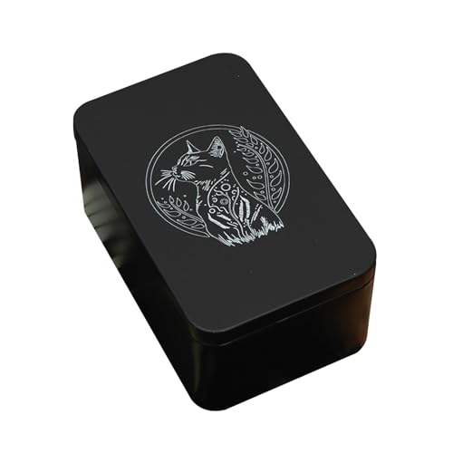 Vdaxvme Metall Rechteck Organisatoren Box Playings Card Storage Box Money Coin Carry Box Candy Key Case Business Tarots Speicherung von Vdaxvme