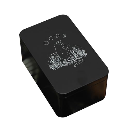 Vdaxvme Metall Rechteck Organisatoren Box Playings Card Storage Box Money Coin Carry Box Candy Key Case Business Tarots Speicherung von Vdaxvme