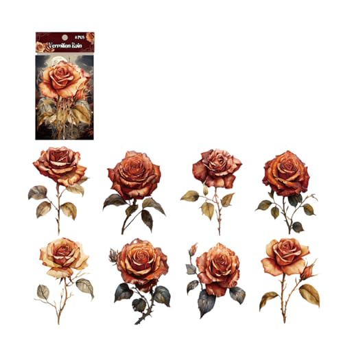 Vdaxvme Packung Von 8 Feenhaften Eleganten Rosenaufklebern Für Hochzeit Und Festliche Dekorationen Für Handwerkalben Telefon Laptop Vdaxvme Packung Von 8 Feenhaften Eleganten Rosenaufklebern Für Hochzeit Und Festliche Dekorationen Für Handwerkalben Telefon Laptop von Vdaxvme