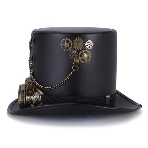 Vdaxvme Punk Kostümhut Für Cosplay Und Unterhaltung PU Leder Kostüm Kopfbedeckung Für Urlaub Bequeme Kleidung Vdaxvme Punk Kostümhut Für Cosplay Und Unterhaltung PU Leder Kostüm Kopfbedeckung Für Urlaub Bequeme Kleidung von Vdaxvme