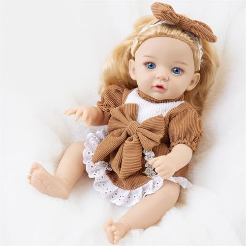 Vdaxvme Realistische Vinyls Baby Blond Puppen 12 Zoll Mit Bowknot Kleid Für Kinder Spielen Realistische Babys Neugeborene EIN Vdaxvme Realistische Vinyls Baby Blond Puppen 12 Zoll Mit Bowknot Kleid Für Kinder Spielen Realistische Babys Neugeborene EIN von Vdaxvme