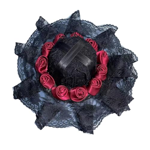 Vdaxvme Spitze Gothic Haarhut mit Clip Bowlers Hut Überraschung Geschenk für Freundin Party Cosplay Dekorativer Fancy Zylinder Vdaxvme Spitze Gothic Haarhut mit Clip Bowlers Hut Überraschung Geschenk für Freundin Party Cosplay Dekorativer Fancy Zylinder von Vdaxvme