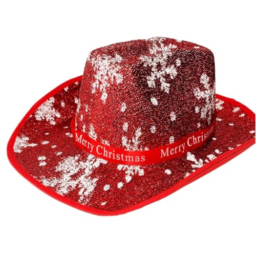 Vdaxvme Weihnachtsmütze für Erwachsene mit Schneeflockenmuster Pailletten Weihnachtskostüm Hut Damen Herren Urlaub Party Bühne Requisiten Vdaxvme Weihnachtsmütze für Erwachsene mit Schneeflockenmuster Pailletten Weihnachtskostüm Hut Damen Herren Urlaub Party Bühne Requisiten von Vdaxvme