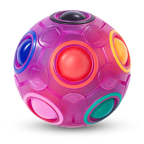 Vdealen Magischer Regenbogen-Puzzleball, Zappelball Puzzle Spiel Spaß Stressabbau Magic Ball Denksport Ball Spielzeug für Kinder Teens & Erwachsene von Vdealen