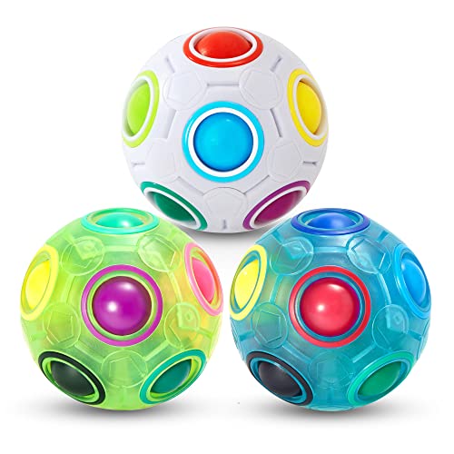 Vdealen Magic Rainbow Puzzle Ball, Fidget Ball Puzzle Spiel Spaß Stressabbau Magic Ball Denksportaufgaben Zappeln Spielzeug von Vdealen