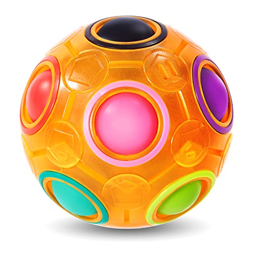 Vdealen Magischer Regenbogen-Puzzleball, Fidget Ball Puzzle Spiel Spaß Stressabbau Magic Ball Denksport Ball Spielzeug für Kinder Teens & Erwachsene von Vdealen