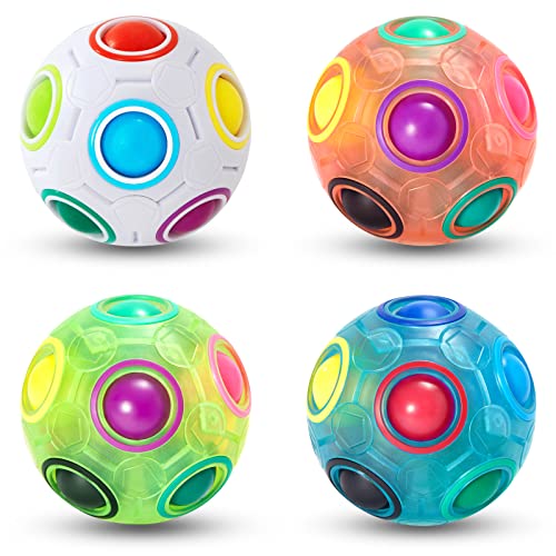Vdealen Magischer Regenbogen-Puzzleball, Fidget Ball Puzzle Spiel Spaß Stressabbau Magic Ball Denksport Ball Spielzeug für Kinder Teens & Erwachsene von Vdealen