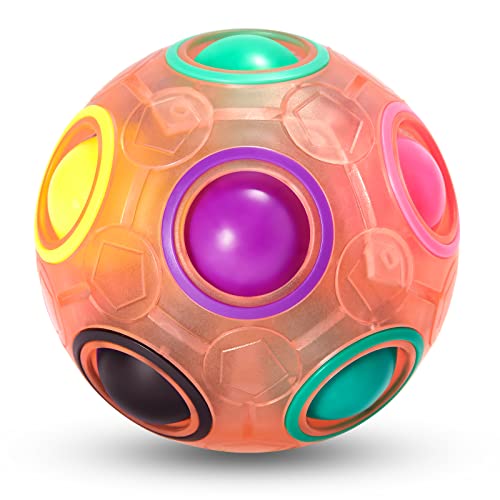 Vdealen Magischer Regenbogen-Puzzleball, Zappelball Puzzle Spiel Spaß Stressabbau Magic Ball Denksport Ball Spielzeug für Kinder Teens & Erwachsene von Vdealen