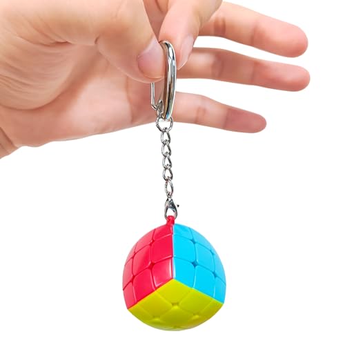 Vdealen Mini Zauberwürfel Schlüsselanhänger Speed Cube Key Ring Zauberwürfel Original 30mm, Schlüsselanhänger Magic Würfel für Kindergeparty Spielzeug Geschenke für Kinder Teenager Erwachsene(3x3 Bun) Vdealen Mini Zauberwürfel Schlüsselanhänger Speed Cube Key Ring Zauberwürfel Original 30mm, Schlüsselanhänger Magic Würfel für Kindergeparty Spielzeug Geschenke für Kinder Teenager Erwachsene(3x3 Bun) von Vdealen