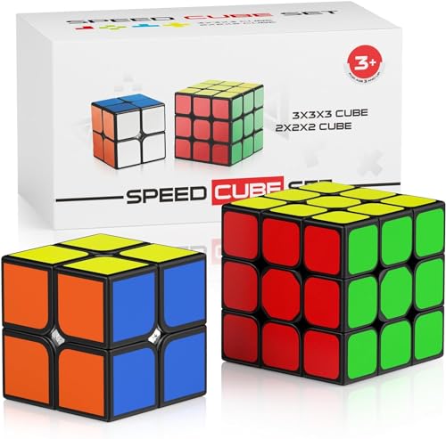 Vdealen Zauberwürfel Set Speed Cube von 2x2x2 3x3x3 Zauberwürfel Original, Sticker Magic Cube für Anfänger und Fortgeschrittene, Geschenk für Kinder Teenager Erwachsene von Vdealen
