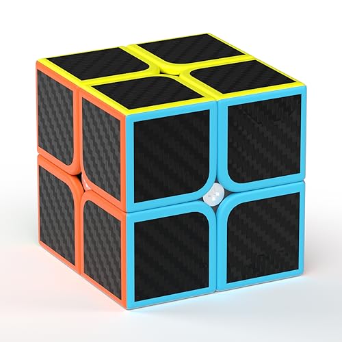 Vdealen Zauberwürfel Speed Cube von Zauberwürfel Original, Kohlefaser-Aufkleber Magic Cube für Anfänger und Fortgeschrittene, Geschenk für Kinder Teenager Erwachsene(2x2) von Vdealen