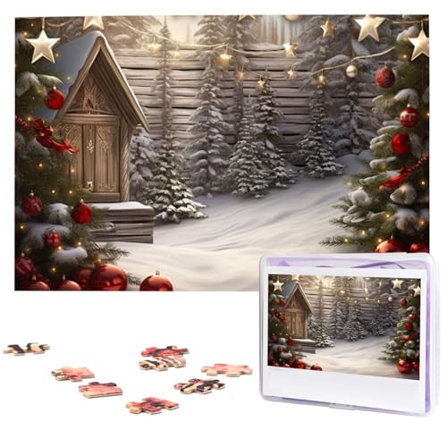 Personalisiertes Holzpuzzle 1000 Teile Puzzle Paar Puzzle Familie Puzzle Weihnachten Holzbild Puzzle Fotopuzzle für Erwachsene Geburtstag Hochzeit 75 x 50 cm von VducK