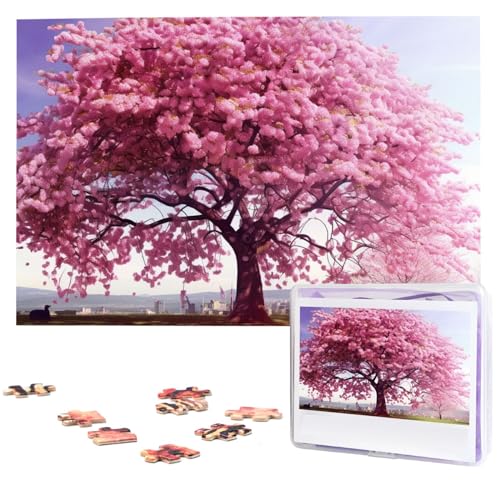 Personalisiertes Holzpuzzle 1000 Teile Puzzle Paar Puzzle Familienpuzzle Kirschbaum Bilderpuzzle Fotopuzzle für Erwachsene Geburtstag Hochzeit 75 x 50 cm von VducK