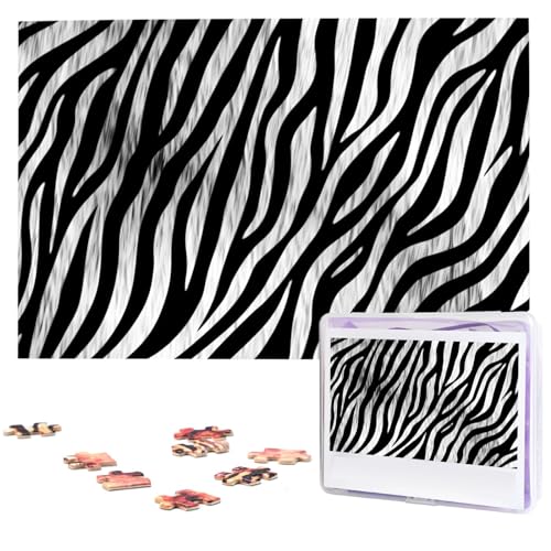 Personalisiertes Holzpuzzle 1000 Teile Puzzle Paar Puzzle Familienpuzzle Zebradruck Bilderpuzzle Fotopuzzle für Erwachsene Geburtstag Hochzeit 75 x 50 cm von VducK