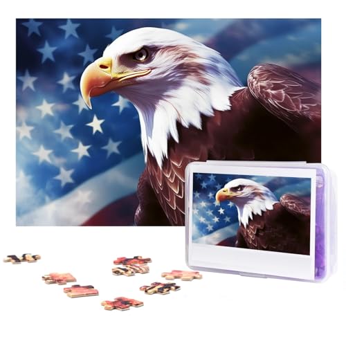 Puzzle 300 Teile für Erwachsene American Eagle Jigsaw Puzzle Cooles Tier Weihnachtspuzzle Geschenk Puzzle für Familie Größe 38 X 26 cm von VducK