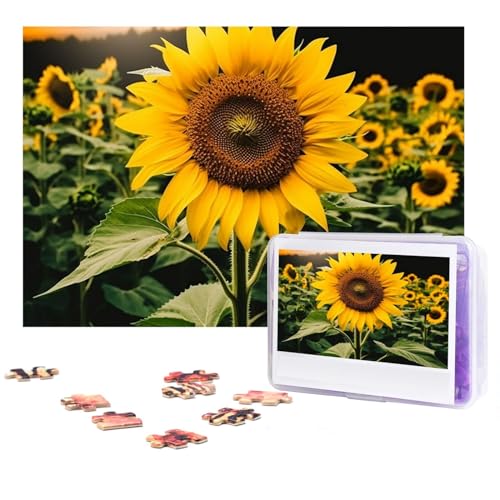 Puzzle 300 Teile für Erwachsene Gelbe Sonnenblume Blühendes Puzzle Cooles Tier Weihnachtspuzzle Geschenk Puzzle für Familie Größe 38 X 26 cm von VducK
