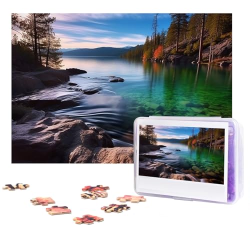 Puzzle 300 Teile für Erwachsene Schöner See Puzzle Cooles Tier Weihnachtspuzzle Geschenk Puzzle Für Familie Größe 38 X 26 cm von VducK