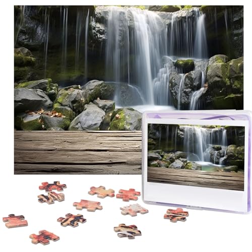 Puzzle 500 Teile für Erwachsene, Wasserfall-Puzzle, cooles Tier-Weihnachtspuzzle, Geschenk, Puzzle für Familie, Größe 52 x 38 cm von VducK