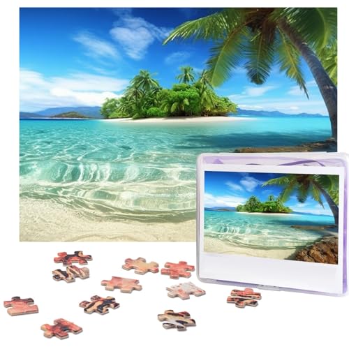 Puzzle 500 Teile für Erwachsene, tropisches Meer, Strand, cooles Tier, Weihnachtspuzzle, Geschenk, Puzzle für Familie, Größe 52 x 38 cm von VducK