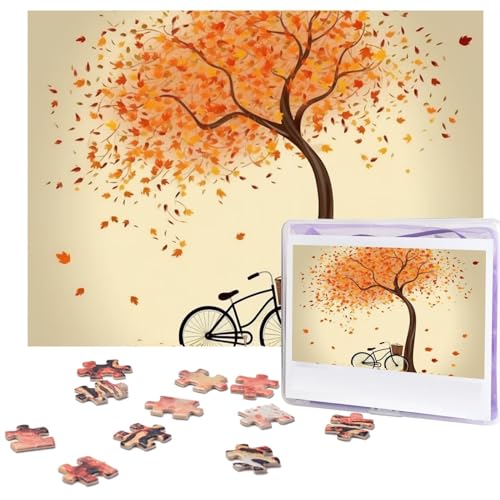 Puzzle 500 Teile für Erwachsene Baum Herbst Herbst und Fahrrad Puzzle Cool Tier Weihnachten Puzzle Geschenk Puzzle für Familie Größe 52 X 38 cm von VducK