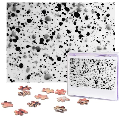 Puzzle 500 Teile für Erwachsene Schwarz Weiß Speck Puzzle Cool Tier Weihnachten Puzzle Geschenk Puzzle Für Familie Größe 52 X 38 cm von VducK