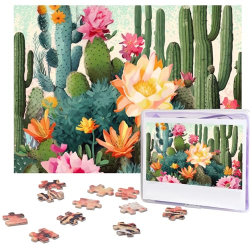 Puzzle 500 Teile für Erwachsene Sommer Blumen Kaktus Puzzle Cool Tier Weihnachten Puzzle Geschenk Puzzle für Familie Größe 52 X 38 cm von VducK